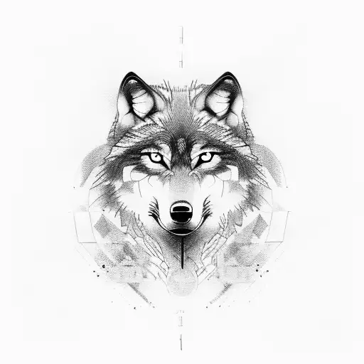 wolf with a broken clock and three words (nankurunaisa, ukeireru,kurushimani  tattoo design idea