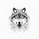 wolf with a broken clock and three words (nankurunaisa, ukeireru,kurushimani  tattoo design idea