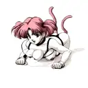 titties and cats tattoo design idea