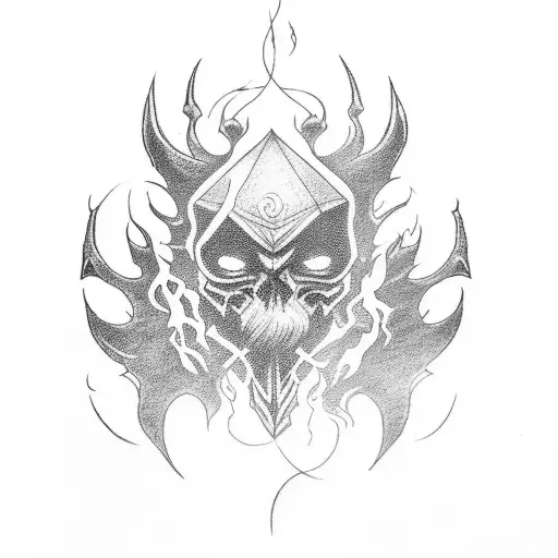 warlock mage tattoo design idea