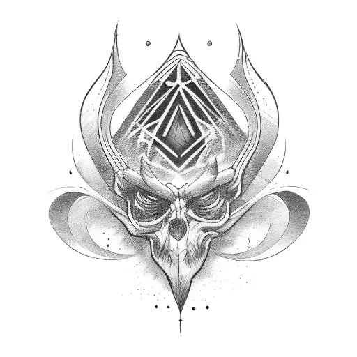 old warlock tattoo design idea
