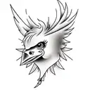 Yellow Chocobo from Final Fantasy tattoo design idea