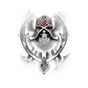 viking assassins creed skulland crossbones tattoo design idea