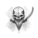 viking assassins creed skulland crossbones tattoo design idea