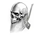 viking assassins creed skulland crossbones tattoo design idea