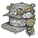 nike cap tattoo design idea