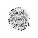 A handball player surrounded by musical notes tattoo design idea