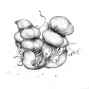 bean sprout tattoo design idea