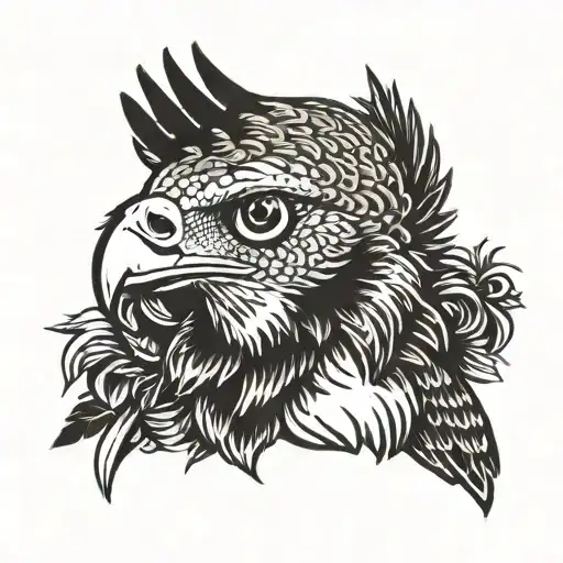 Brazilian harpy eagle tattoo design idea