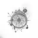 tecnolology , science ,physics tattoo design idea