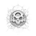 tecnolology , science ,physics tattoo design idea