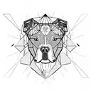 pitbull with quartz crystals  tattoo design idea