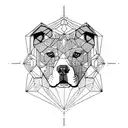 pitbull with quartz crystals  tattoo design idea