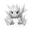 Pixelated Charmeleon tattoo design idea