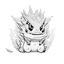 Pixelated Charmeleon tattoo design idea