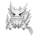 Pixelated Charmeleon tattoo design idea