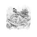 roller coaster tattoo design idea