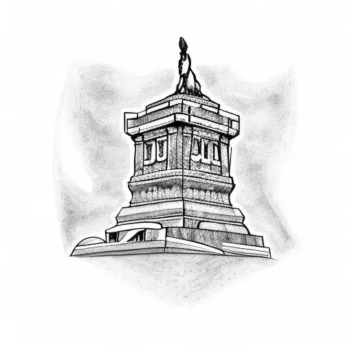 Statue of Liberty and liberty bell tattoo design idea