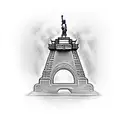 Statue of Liberty and liberty bell tattoo design idea