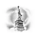 Statue of Liberty and liberty bell tattoo design idea