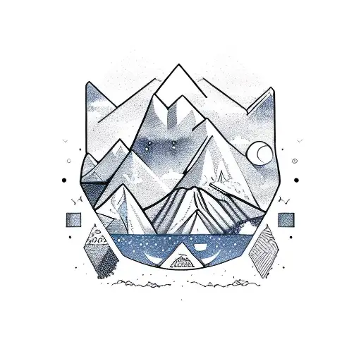 Aquarius+Taurus Signs with Constellations+Mountains+Night Sky Armband for men tattoo design idea