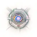 Engine combustion with pistons tattoo design idea