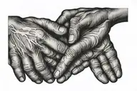 Sistine Chapel Hands tattoo design idea