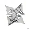 silver paper plane tattoo design idea