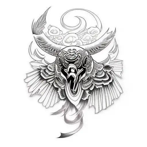 Raven tattoo design idea