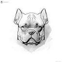 cane corso minimal 3d tattoo design idea