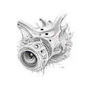 polvo com uma arma tattoo design idea