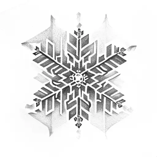 snowflakes tattoo design idea