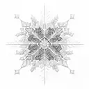 snowflakes tattoo design idea
