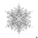snowflakes tattoo design idea