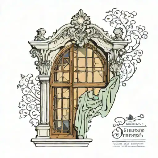 Regency window design tall narrow sash windows with multiple panels decorative molding around the window frame curtains  tattoo design idea