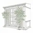 Regency window design tall narrow sash windows with multiple panels around the window frame curtains willow tree view tattoo design idea