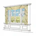 Regency window design tall narrow sash windows with multiple panels around the window frame curtains willow tree view tattoo design idea