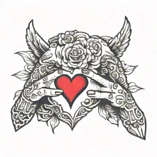 love in sign language written tattoo design idea