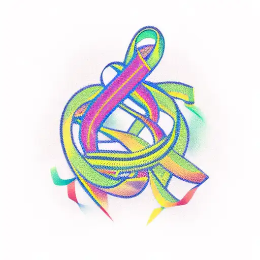 kidney and ribbons tattoo design idea