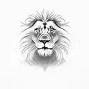 Lion with dates  tattoo design idea
