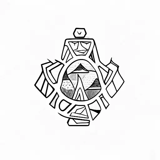 inukshuk rocks tattoo design idea