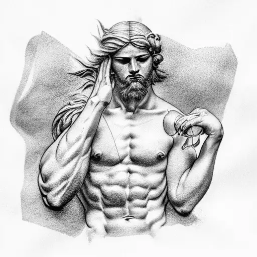greek god tattoo design idea