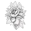 mango with plants tattoo design idea