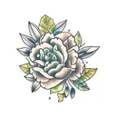 mango with plants tattoo design idea