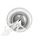 A bowling ball crashing through a brick wall, surrounded by lightning bolts tattoo design idea