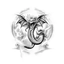 dragon zeus tattoo design idea