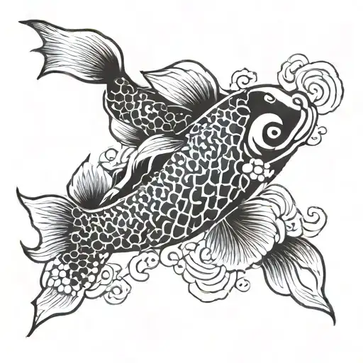 pez koi tattoo design idea