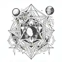 lumos and moon surrounded tattoo design idea