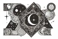 lumos and moon tattoo design idea
