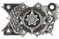 lumos and moon tattoo design idea